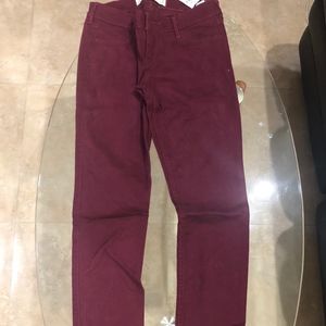 Women Maroon Hollister Jean 26W 31L